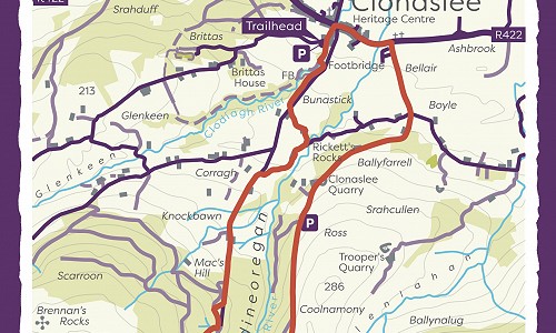 Map of glendineoregan loop walk