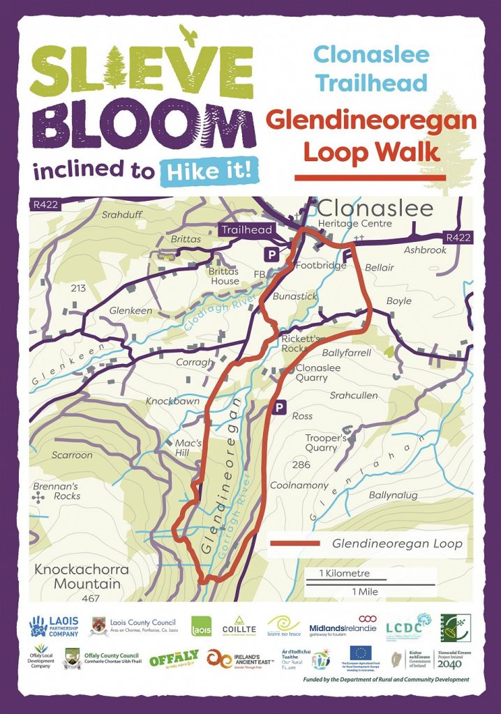 Map of Glendineoregan loop walk
