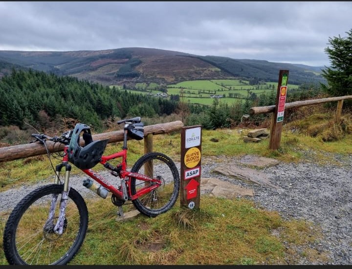 Bike along trail by lacka lodge