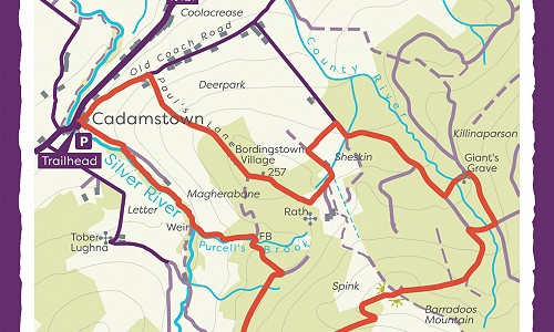 Map of Cadamstown Giants Grave