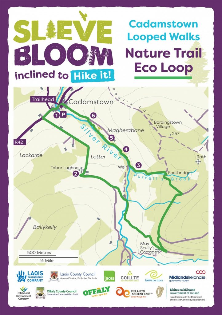 map of cadamstown nature trail