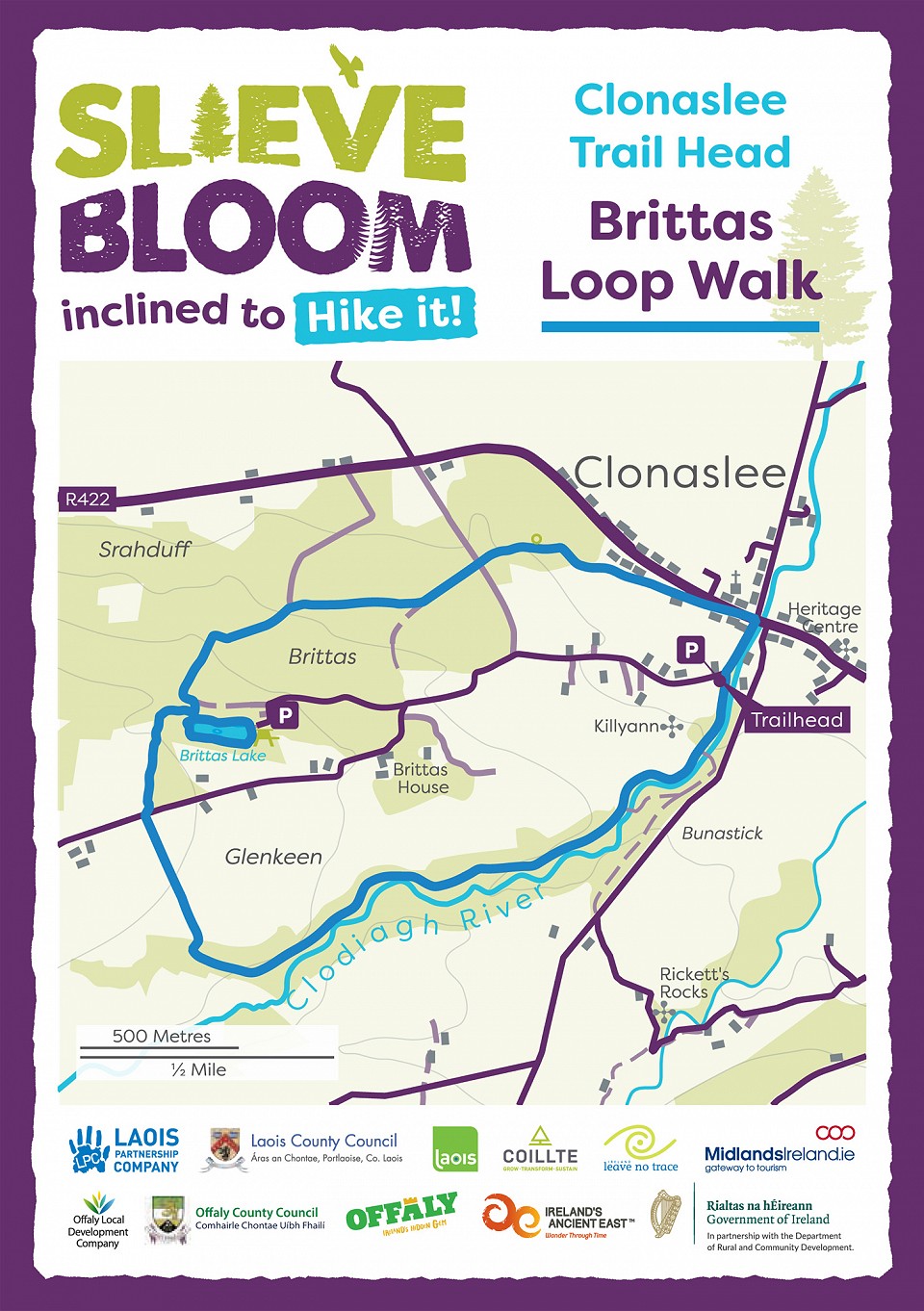 map of clonaslee brittas